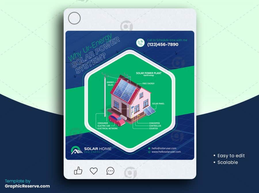 Solar Social Media Post Template v12