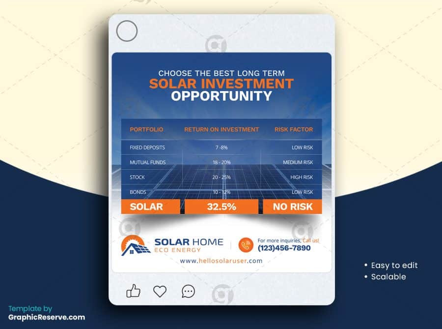 Solar Social Media Post Template v13