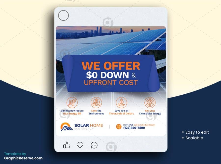 Solar Social Media Post Template v16