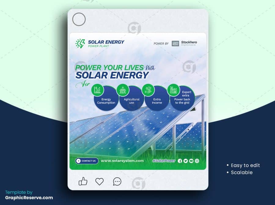 Solar Social Media Post Template v4