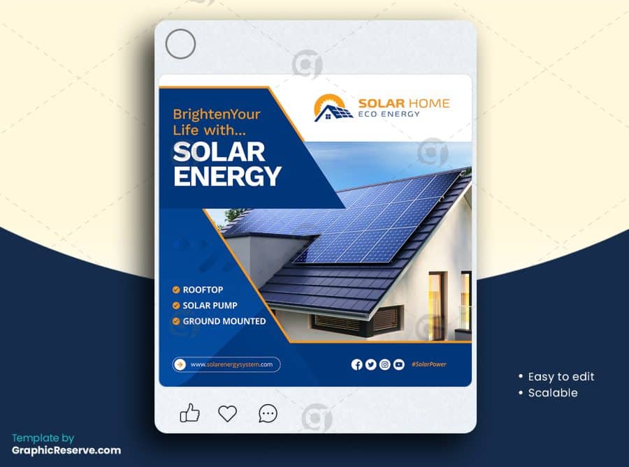 Solar Social Media Post Template v7