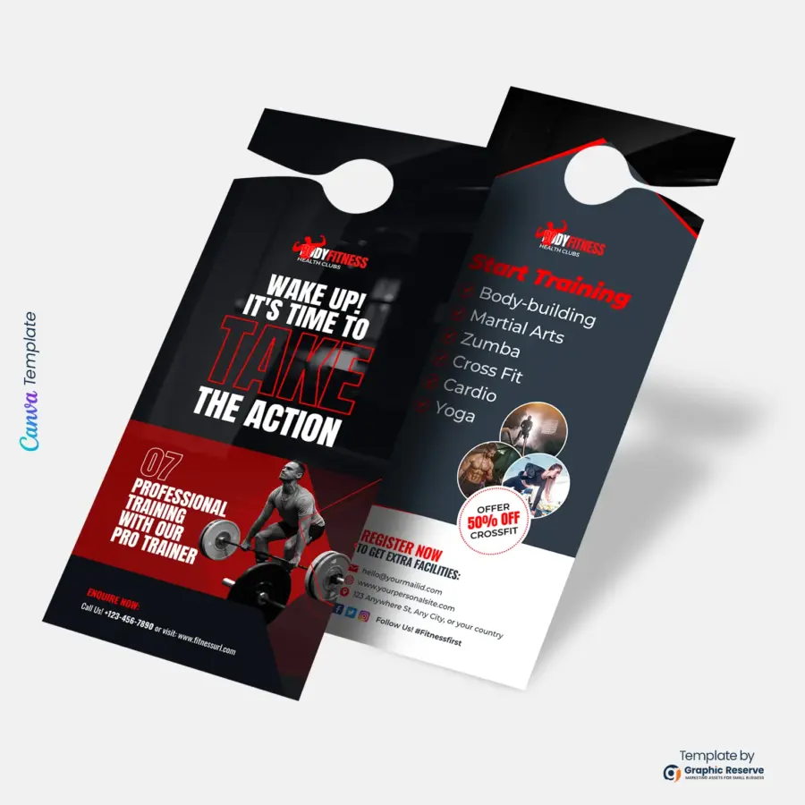 Creative-Gym-Fitness-Door-Hanger-Design