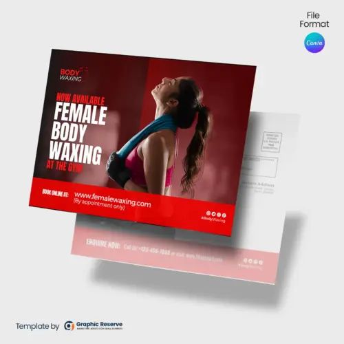 Female Fitness EDDM Postcard (Canva file)