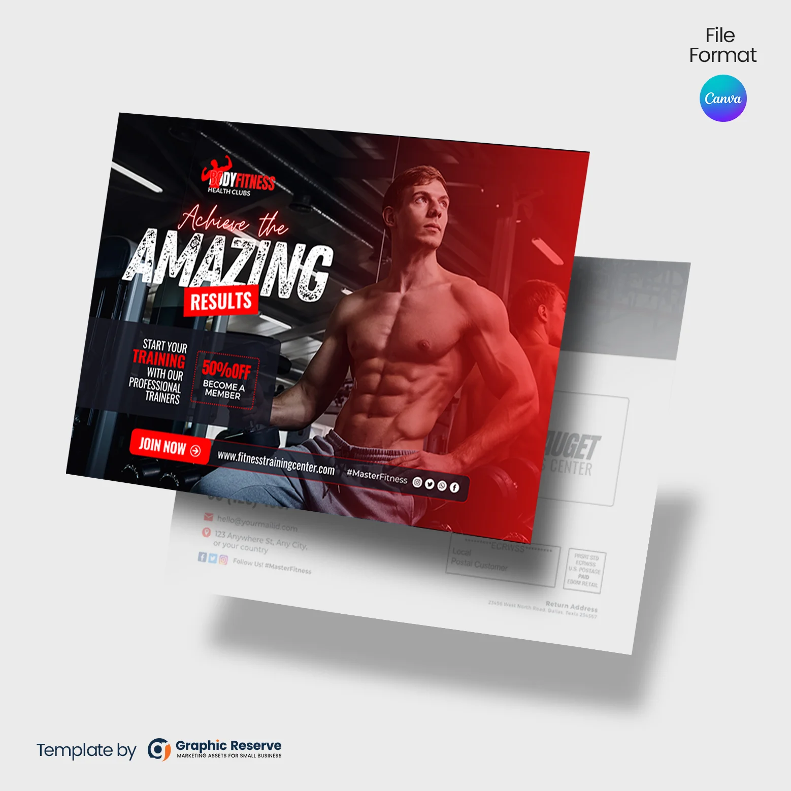 Fitness EDDM Review Postcard (Canva file)