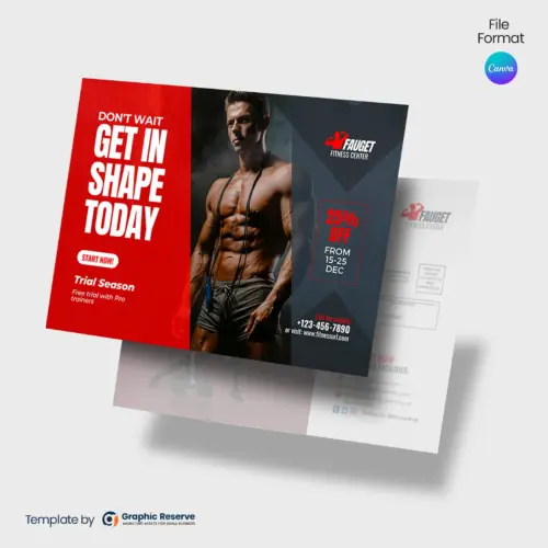 Fitness Gym EDDM Postcard (Canva file)
