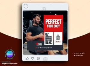 Fitness Gym Facebook Banner 2v