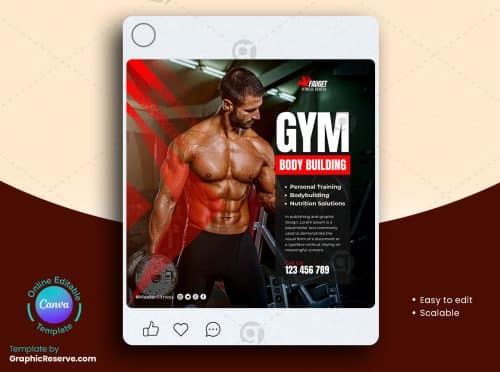 Fitness Gym Social Media Banner 1v
