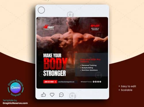 Fitness Gym Social Media Banner 7v