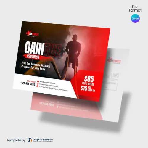 Gym Direct Mail EDDM Postcard (Canva Template)