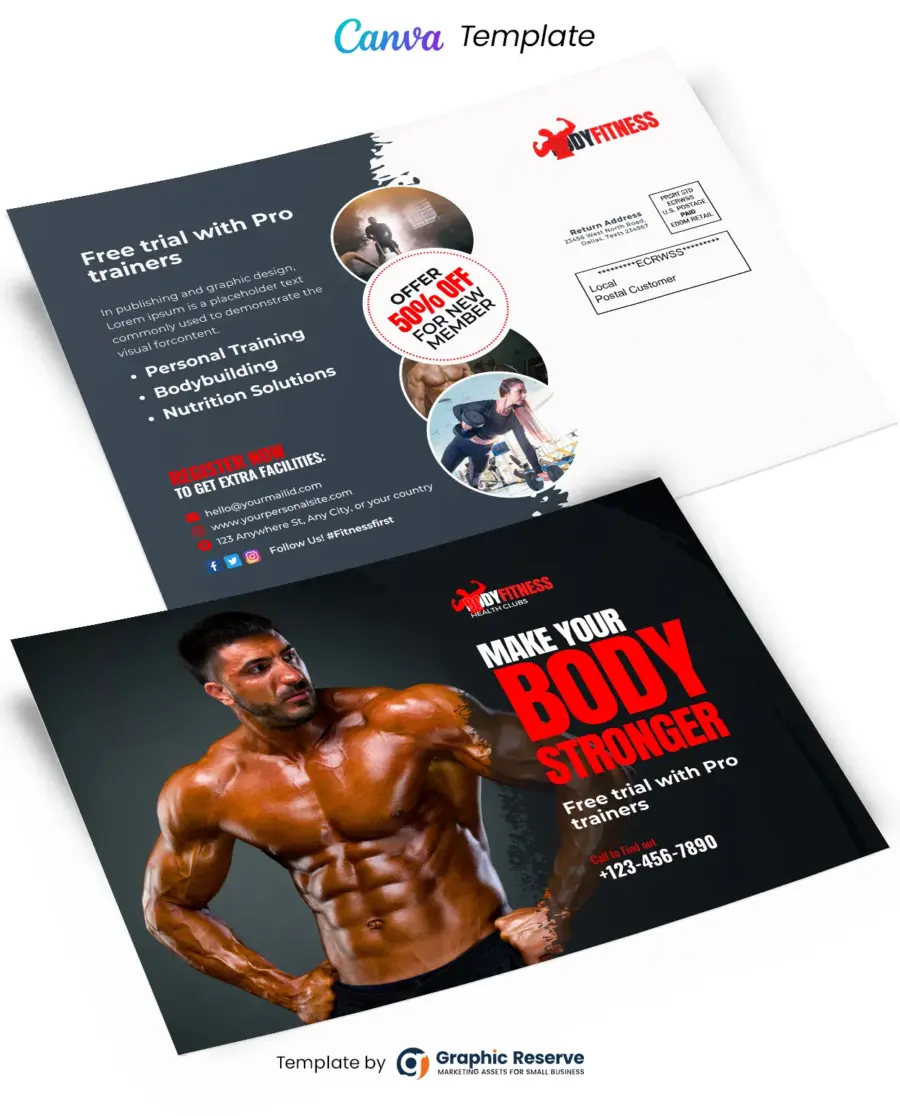 Gym EDDM Mailer (Canva file)