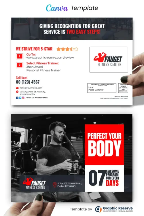 Gym EDDM Review Postcard (Canva file)