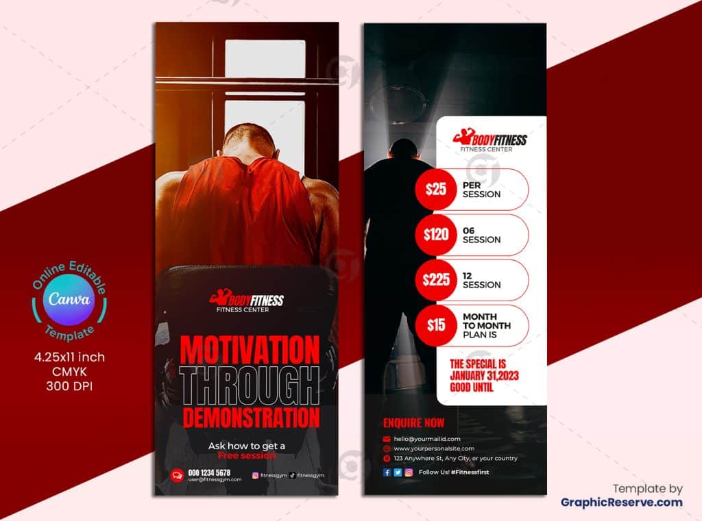 Gym Motivational Door Hanger