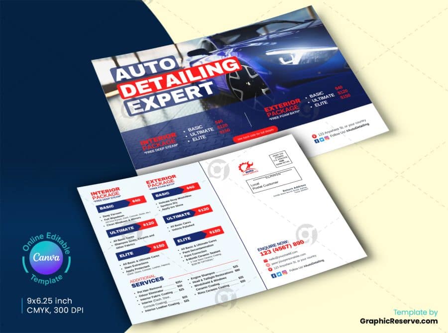 Auto Detailing Expert EDDM Mailer Back