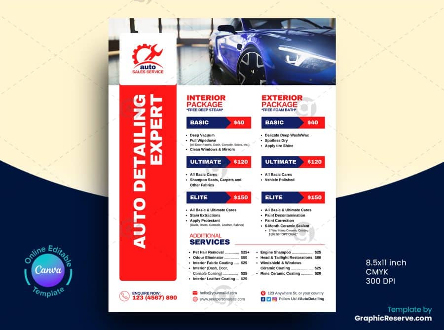 Auto Detailing Expert Flyer