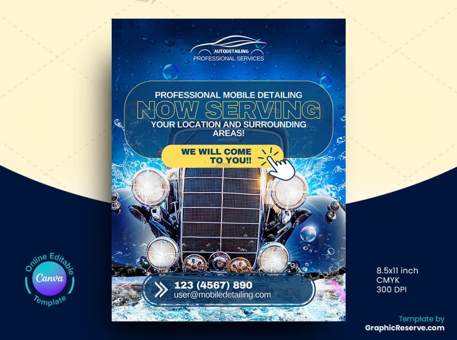 Auto Detailing Serving Flyer