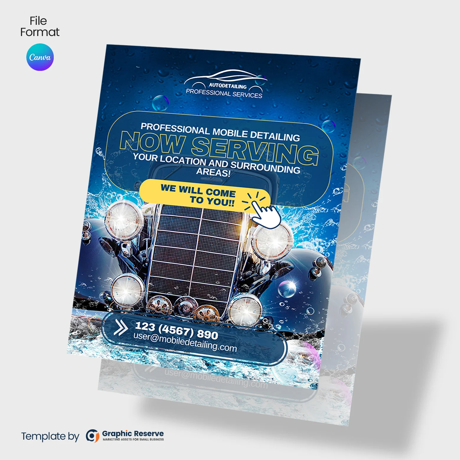 Auto Detailing Serving Flyer (Canva file)