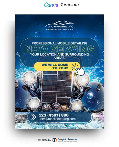 Auto Detailing Serving Flyer (Canva file)