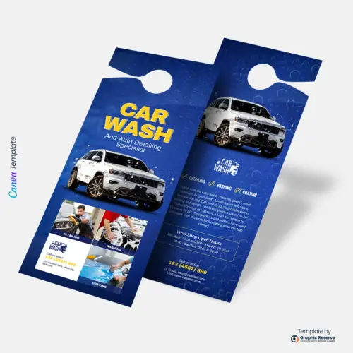 Automobile Car Wash Door Hanger
