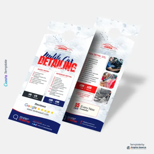 Car Detailing Door Hanger (Canva Template)