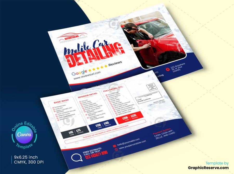 Car Detailing EDDM Mailer Back