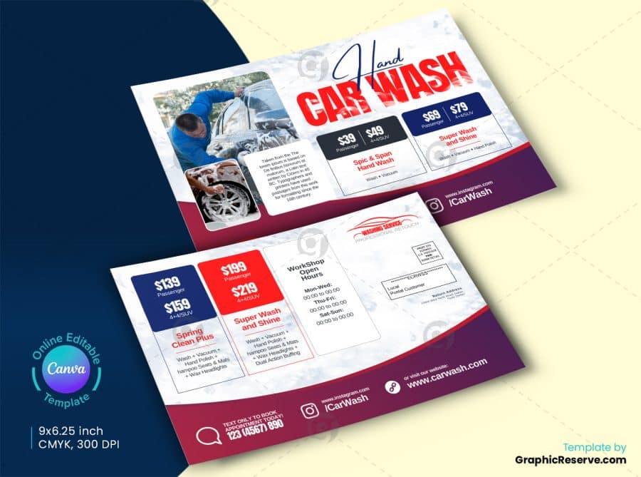 Car Wash Direct Mail EDDM Back
