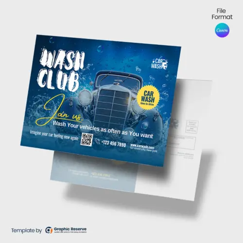 Car Wash EDDM Mailer Template – Fully Editable Canva Design