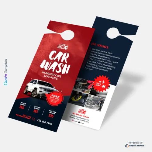 Car Wash Door Hanger Template