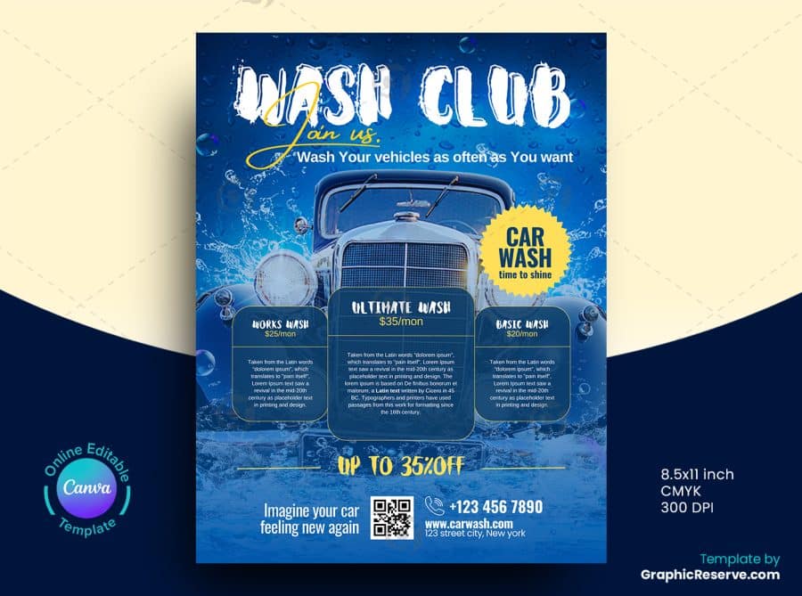 Car Wash Promotional Flyer 1v