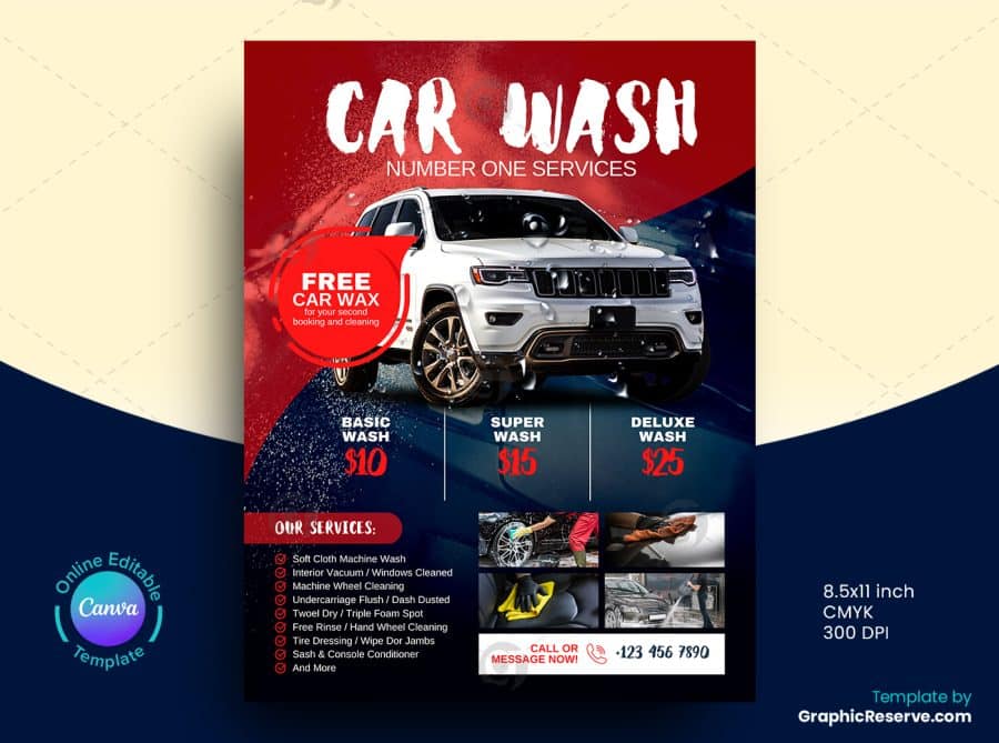 Car Wash Service Flyer 2v