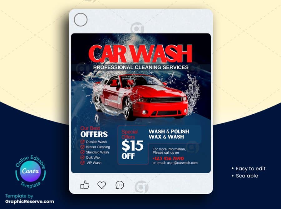 Car Wash Services Offer Banner