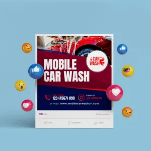 Mobile Car Wash Social Media Banner (Canva Template)
