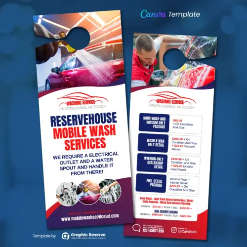 Mobile Wash Door Hanger (Canva Template)