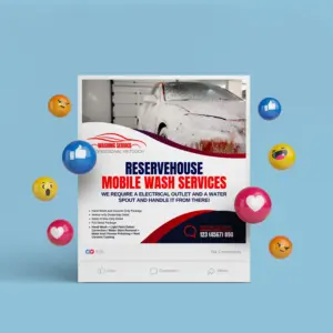 Mobile Wash Service Instagram Post (Canva Template)