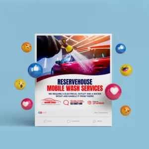 Mobile Wash Social Media Banner (Canva Template)