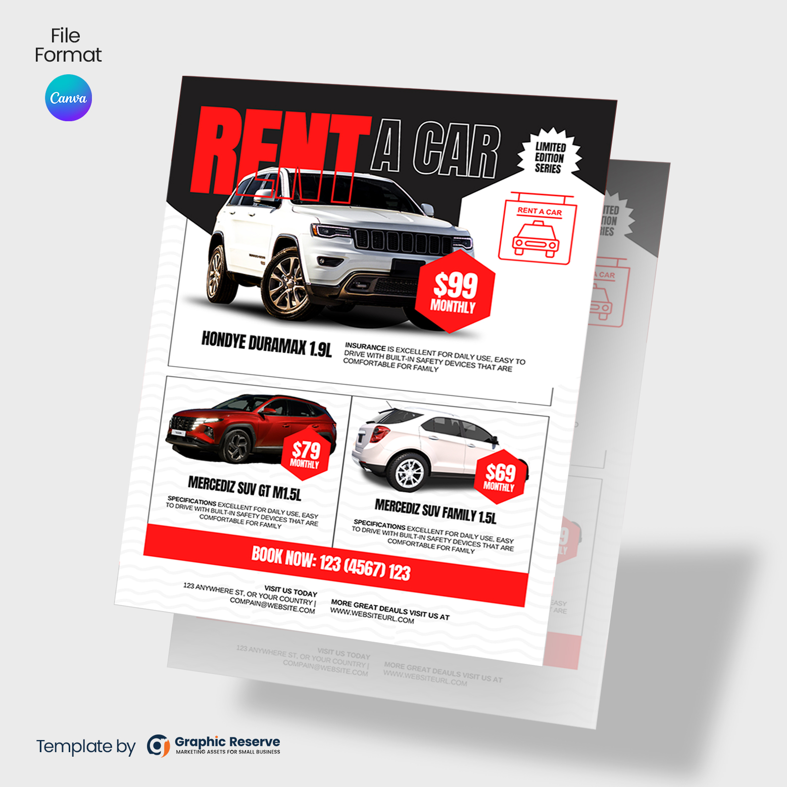Rent-A-Car Flyer (Canva Template)