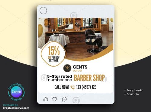 BarberShop Instagram Post