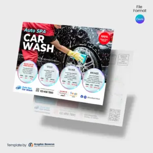 Car wash pricing package marketing mailer eddm postcard design