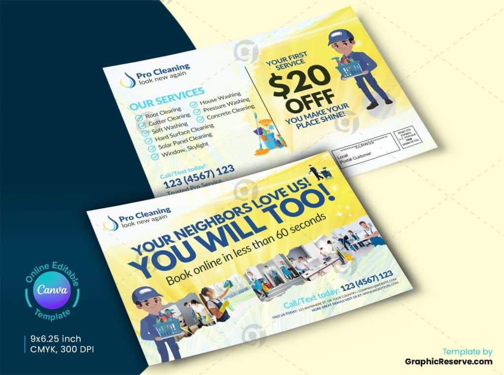 Cleaning Service Direct Mail EDDM Front