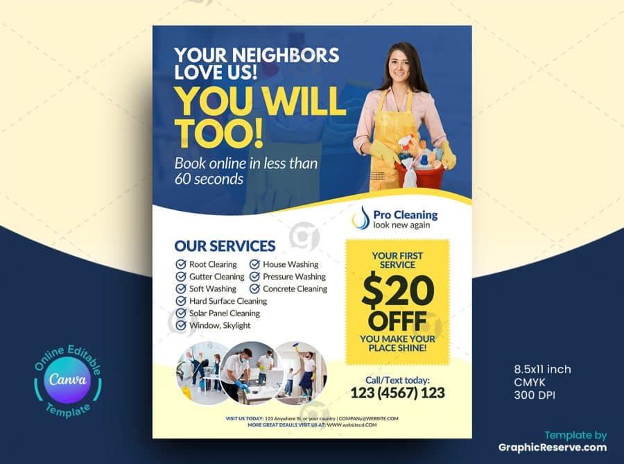 Cleaning Service Flyer 1v