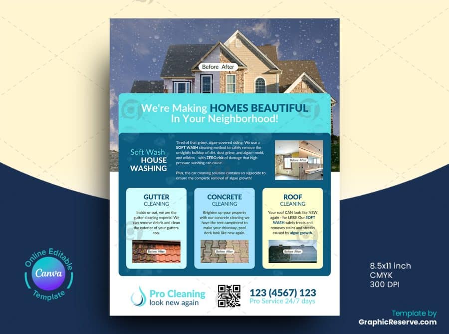 Cleaning Service Flyer Design 3v