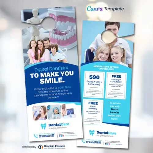 Digital Dentistry Door Hanger (Canva Template)