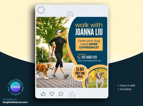 Dog Walking Social Meda Banner