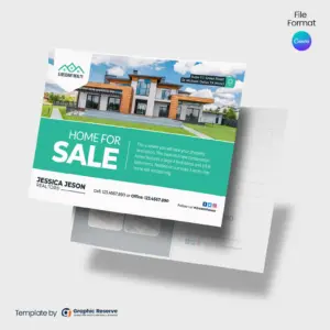Editable Canva Template for Home for Sale Postcards