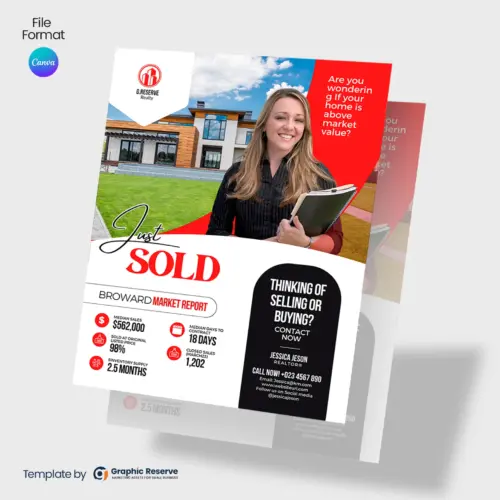Just Sold Realtor Flyer (Canva Template)