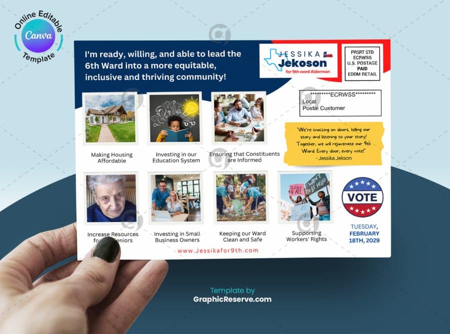 Political EDDM Postcard Backside Design