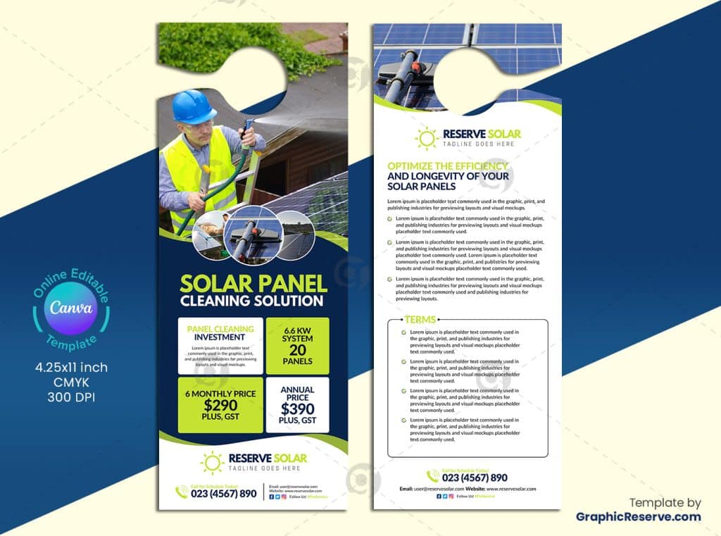Solar Panel Cleaning Door Hanger