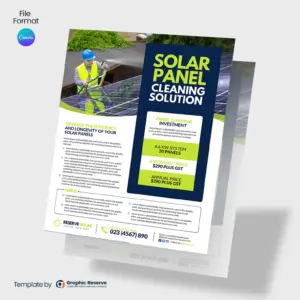 Solar Panel Cleaning Service Flyer (Canva Template)