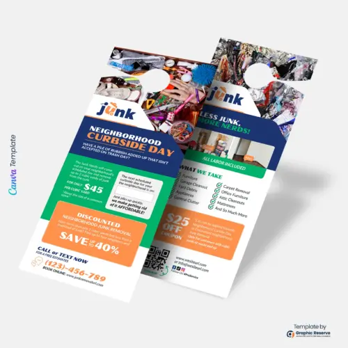 Canva Junk Removal Door Hanger Design – Effective Local Advertising