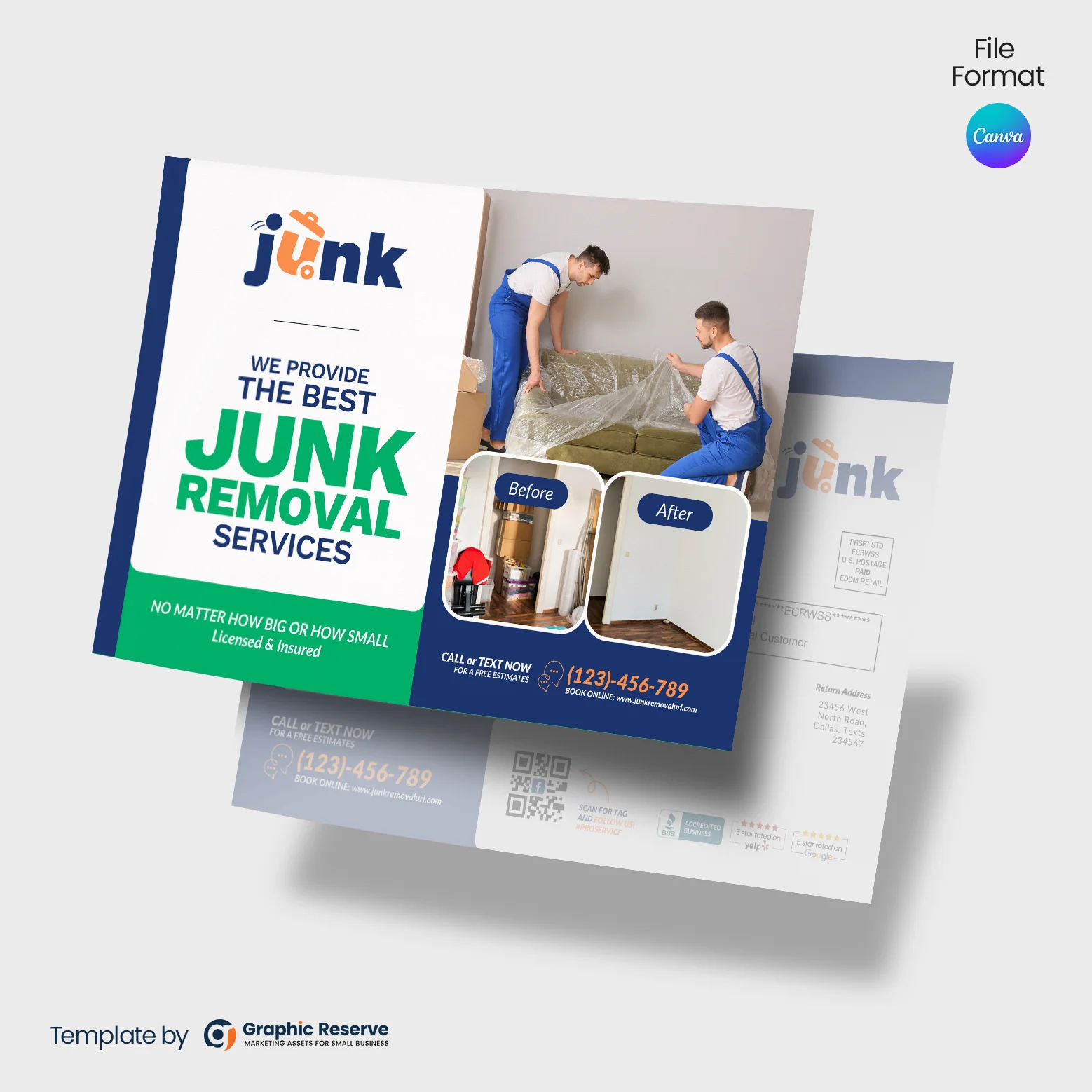 Junk-Removal-Direct-Mail-Marketing-EDDM-Postcard-Design-Canva-Template