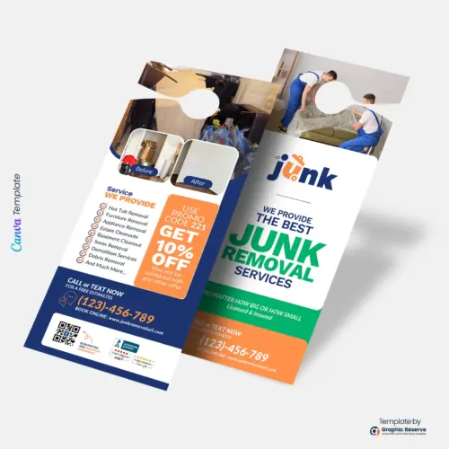 Junk Removal Promotional Canva Door Hanger